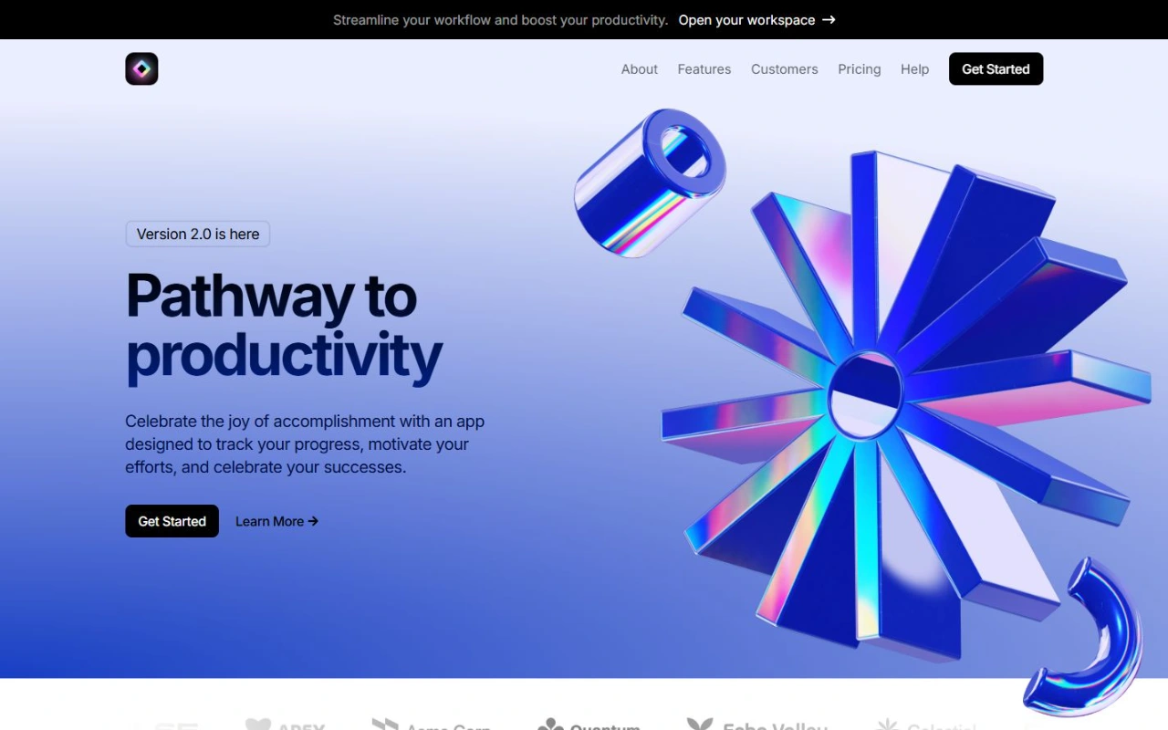 Pathway — product website design